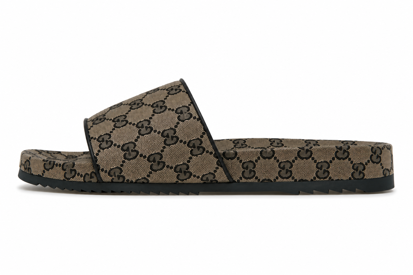 Gucci GG Slide Sandal Beige Blue Monogram