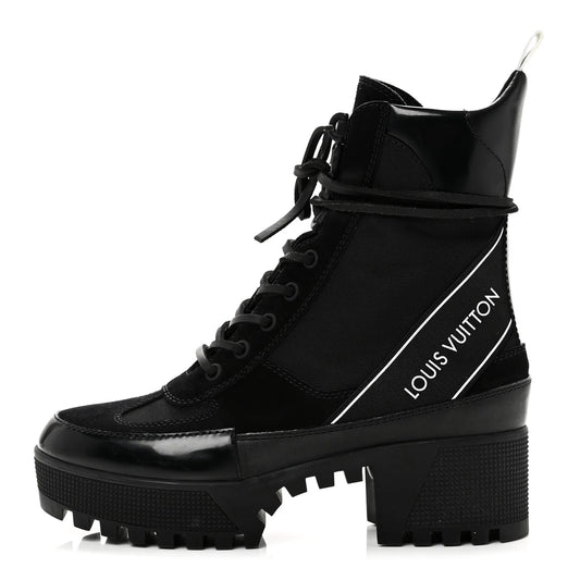 Louis Vuitton Suede Calfskin Mesh Logo Laureate Platform