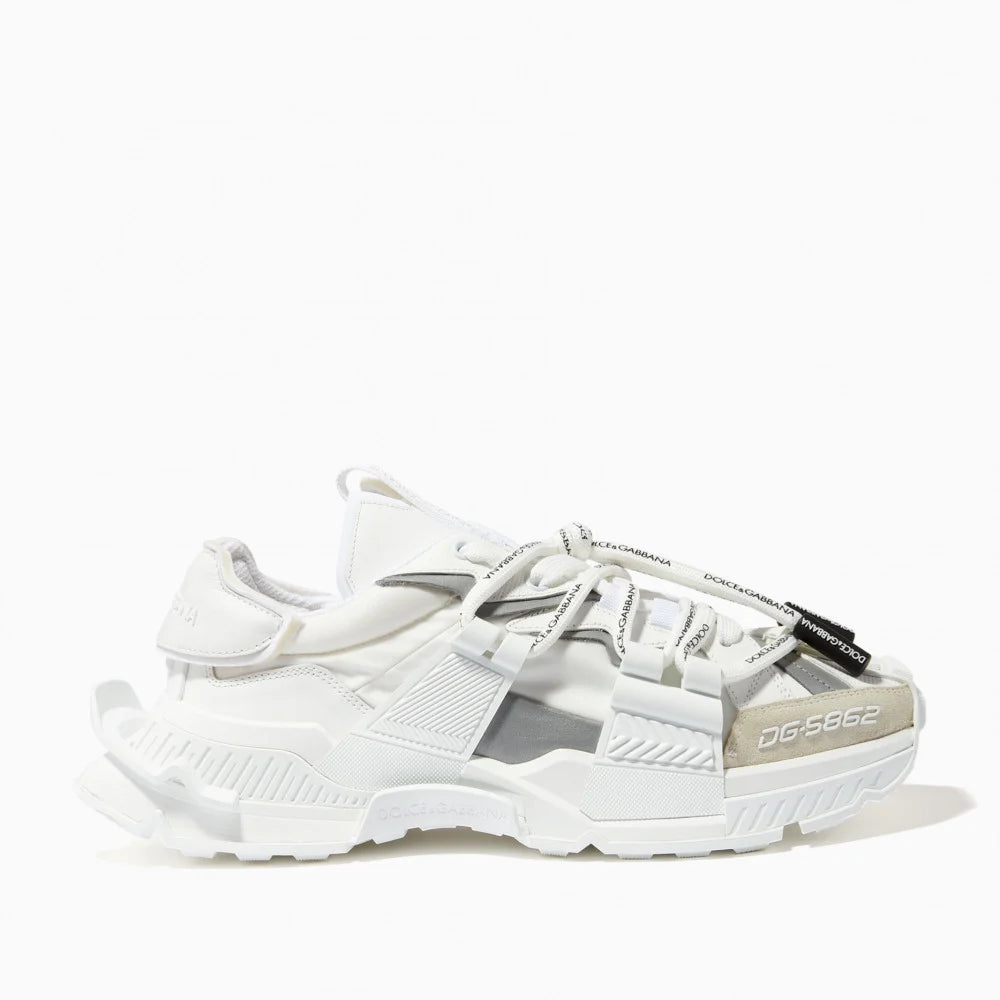 Buy Dolce & Gabbana White Space Sneakers in Mixed Materials