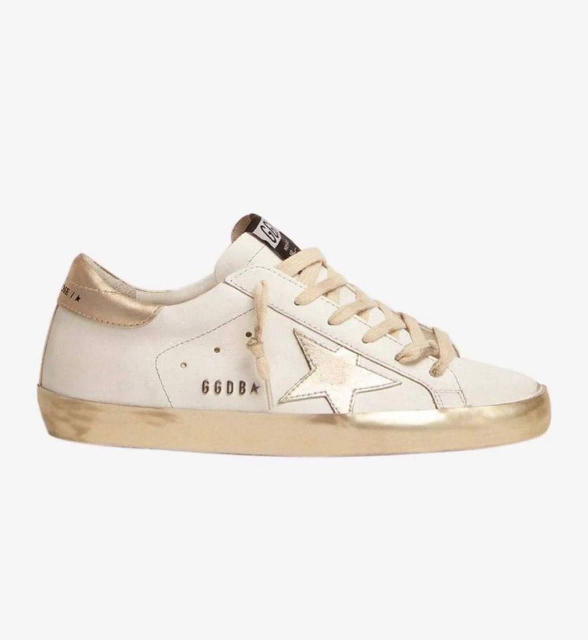 Golden Goose Super-Star White Gold Sparkle