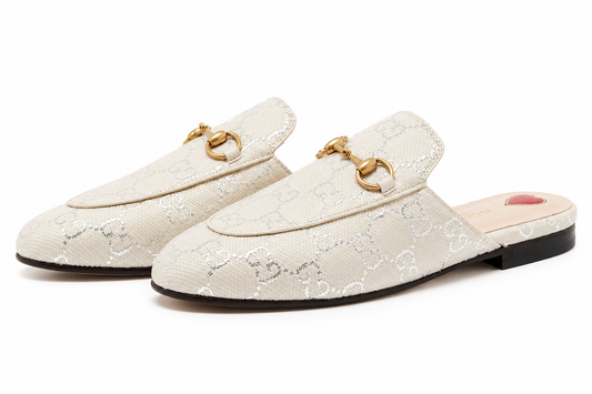 Gucci Grey/Silver Canvas Princetown