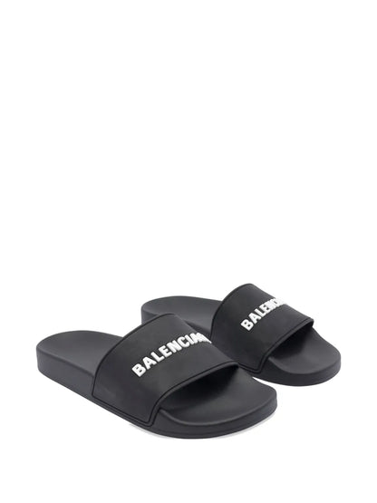Balenciaga Pool Slide Black White