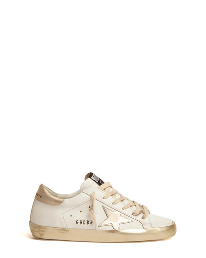 Golden Goose Super-Star White Gold Sparkle