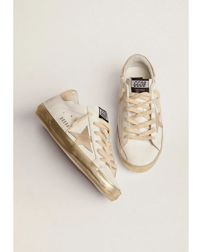 Golden Goose Super-Star White Gold Sparkle