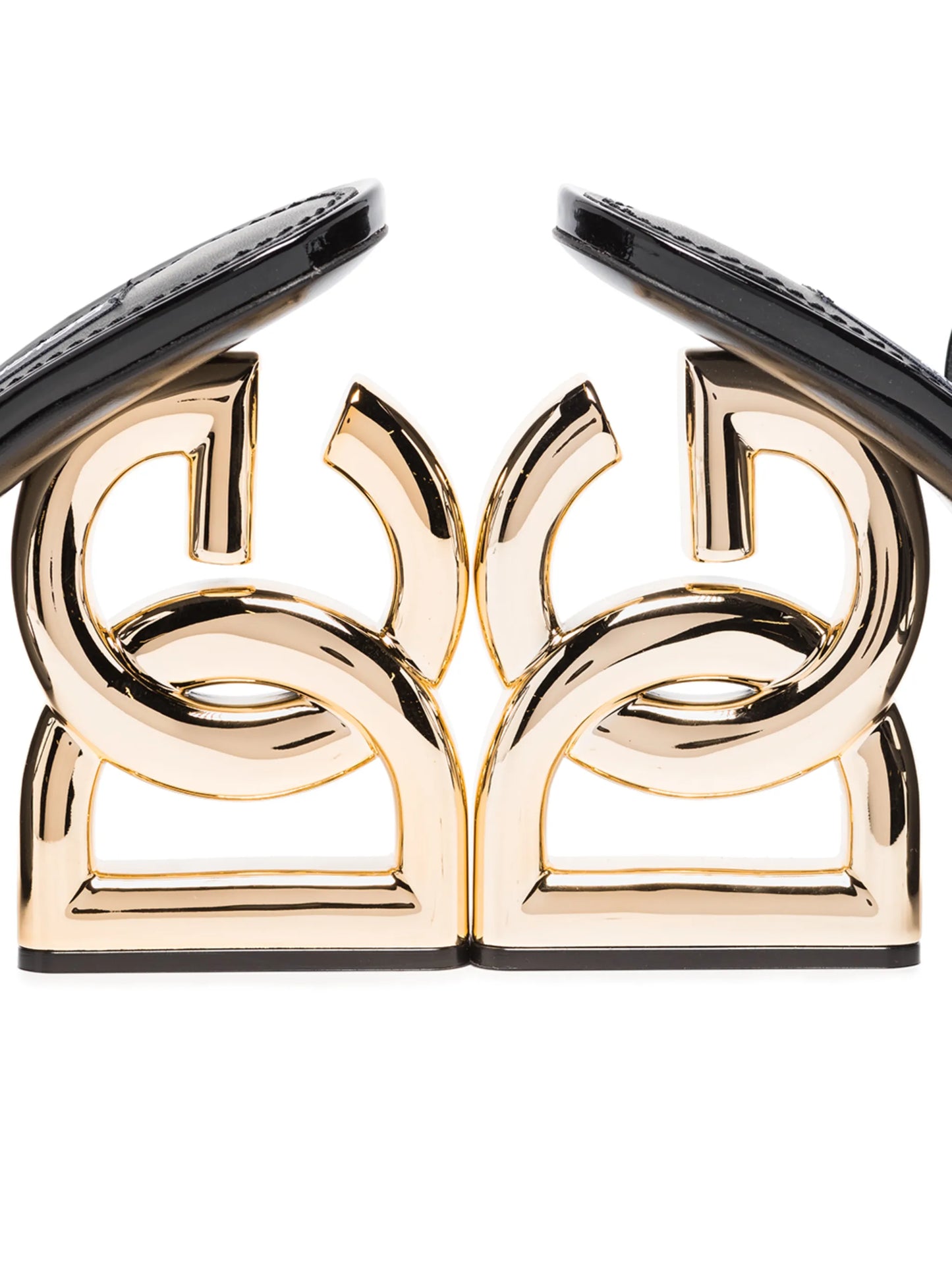 Dolce and Gabbana Logo Heel Ankle Strap Sandal