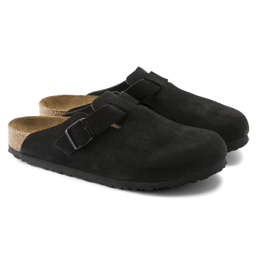 BIRKENSTOCK BOSTON SUEDE BLACK