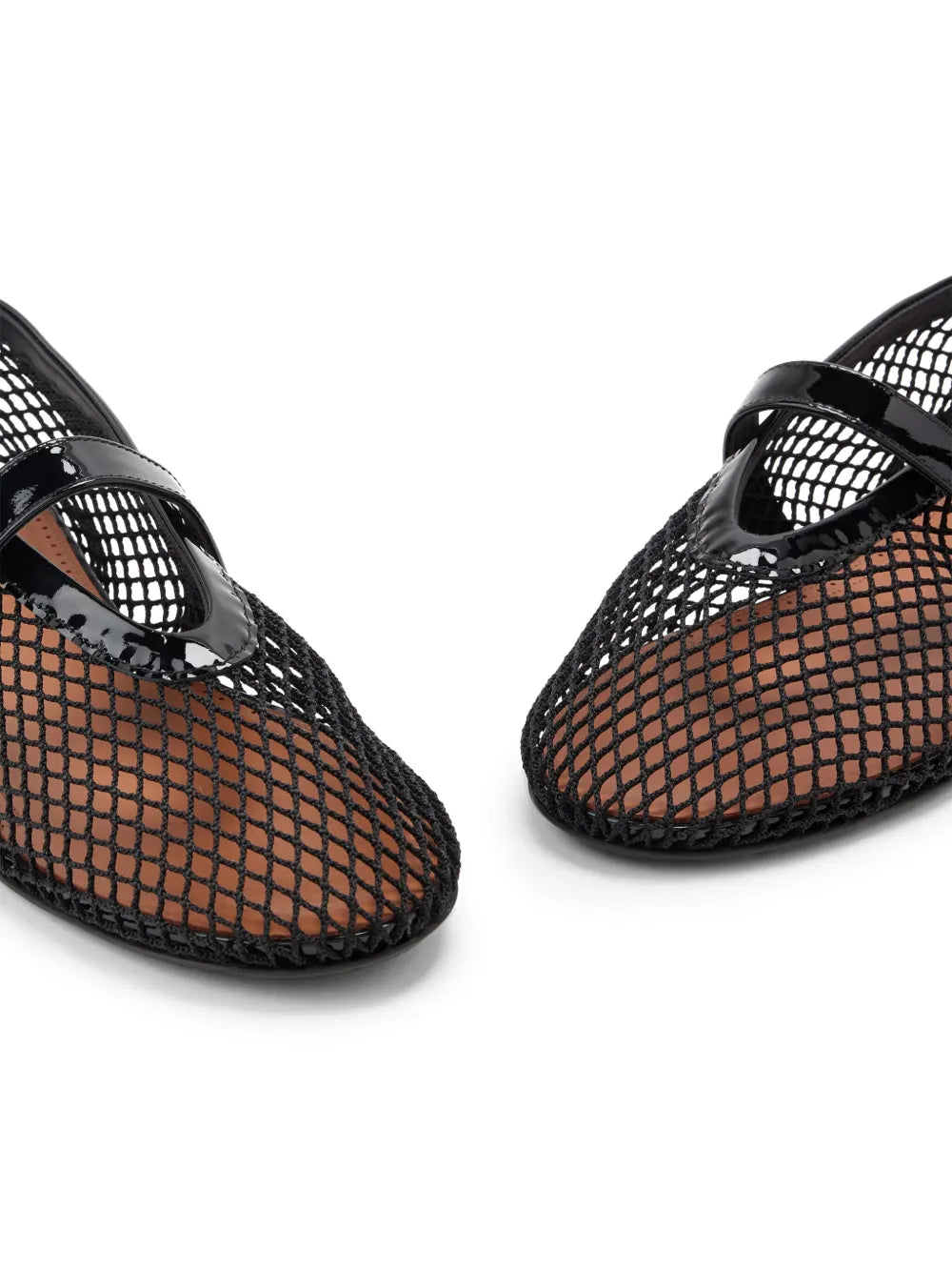 Prada Alaïa Fishnet Ballerina Flats | Black