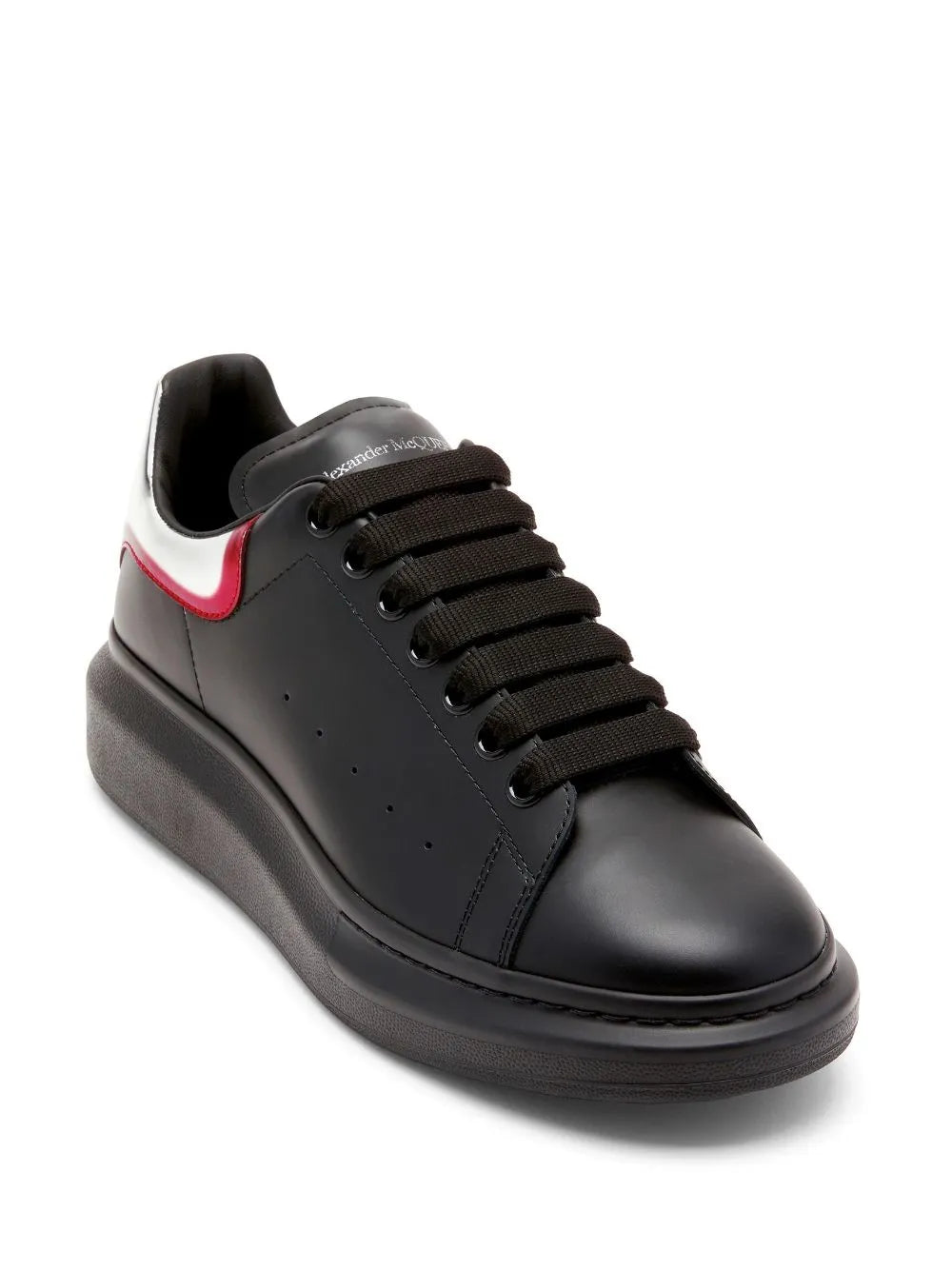 Alexander McQueen Oversized Leather Sneakers | Black