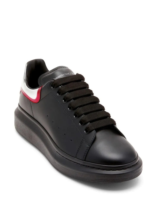 Alexander McQueen Oversized Leather Sneakers | Black