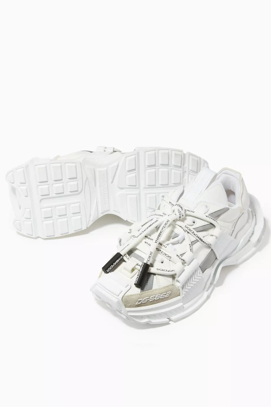 Buy Dolce & Gabbana White Space Sneakers in Mixed Materials