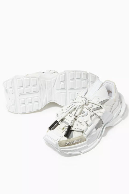 Buy Dolce & Gabbana White Space Sneakers in Mixed Materials