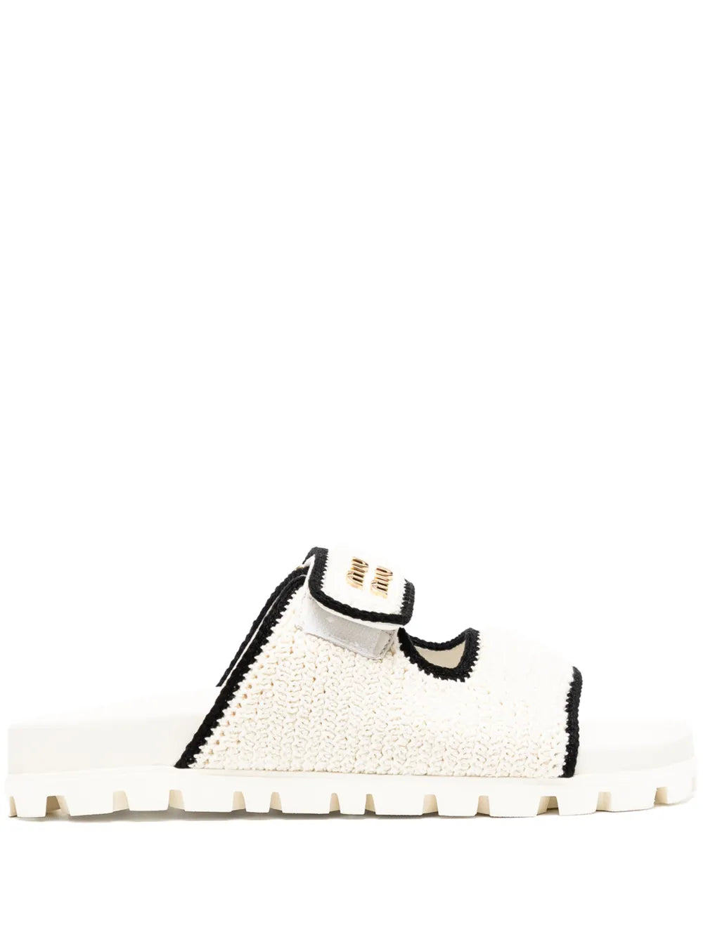 Miu Miu Crochet sandals white