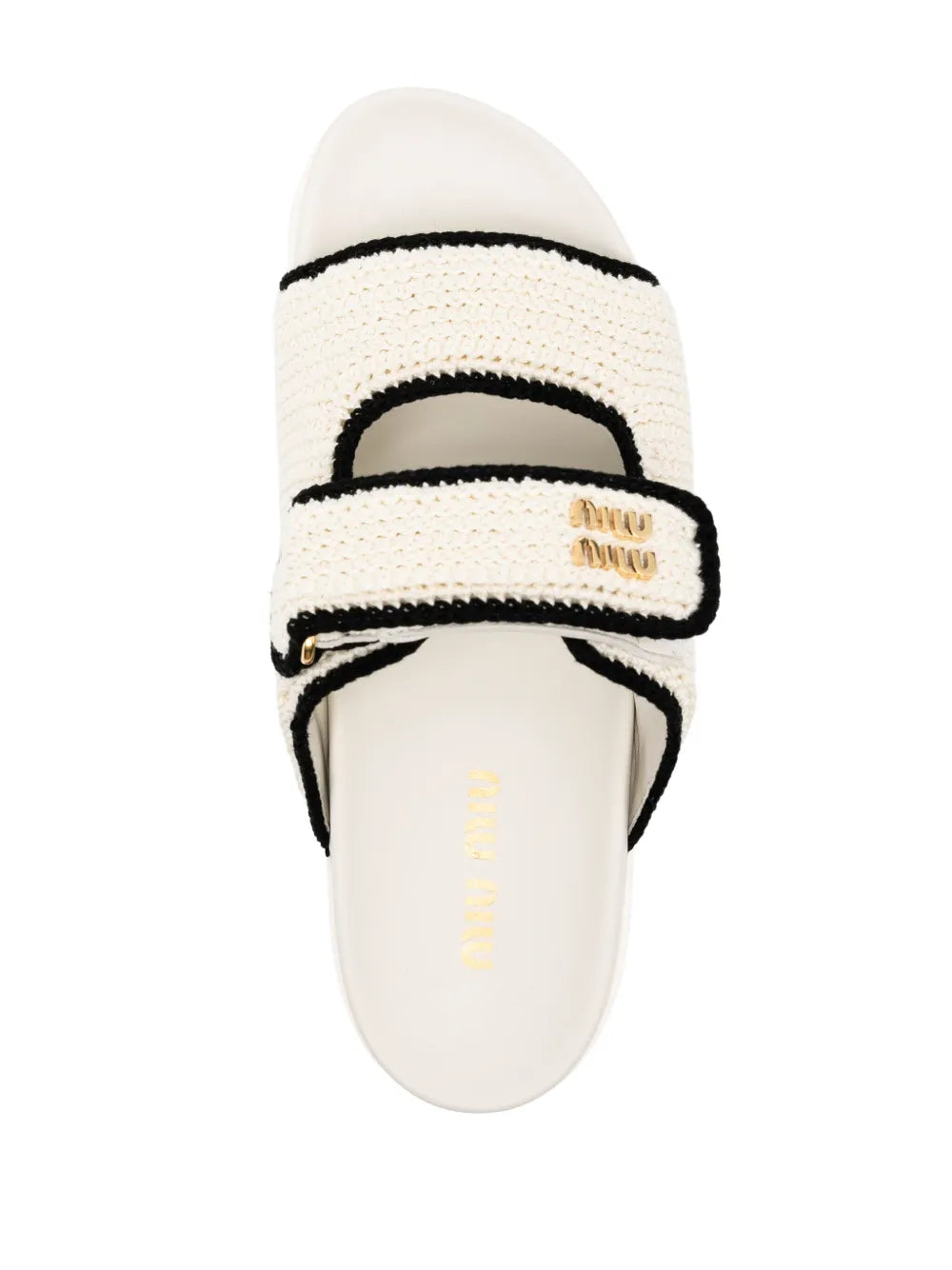 Miu Miu Crochet sandals white