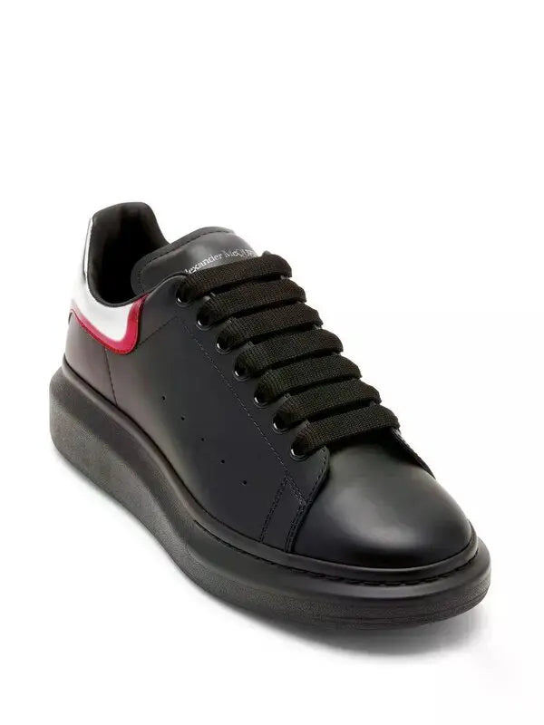 Alexander McQueen Oversized Leather Sneakers | Black