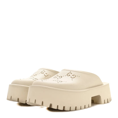 Gucci Rubber Monogram GG Go Through Platform Slide