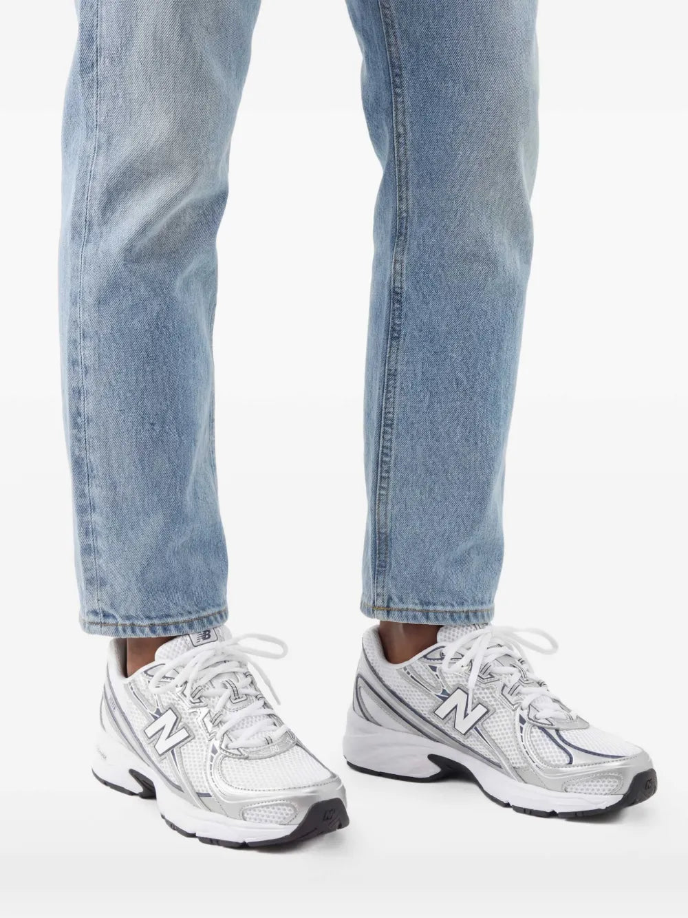 New Balance 740 White Silver Navy