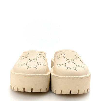 Gucci Rubber Monogram GG Go Through Platform Slide