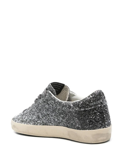 Golden Goose Super-Star Trainers With Glitter