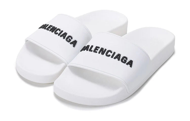 Balenciaga Pool Slide White Black