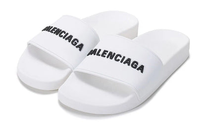 Balenciaga Pool Slide White Black