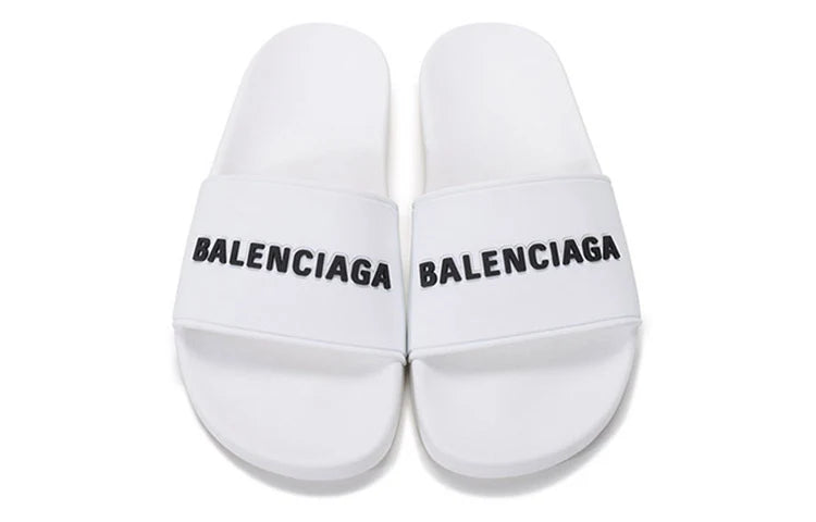 Balenciaga Pool Slide White Black