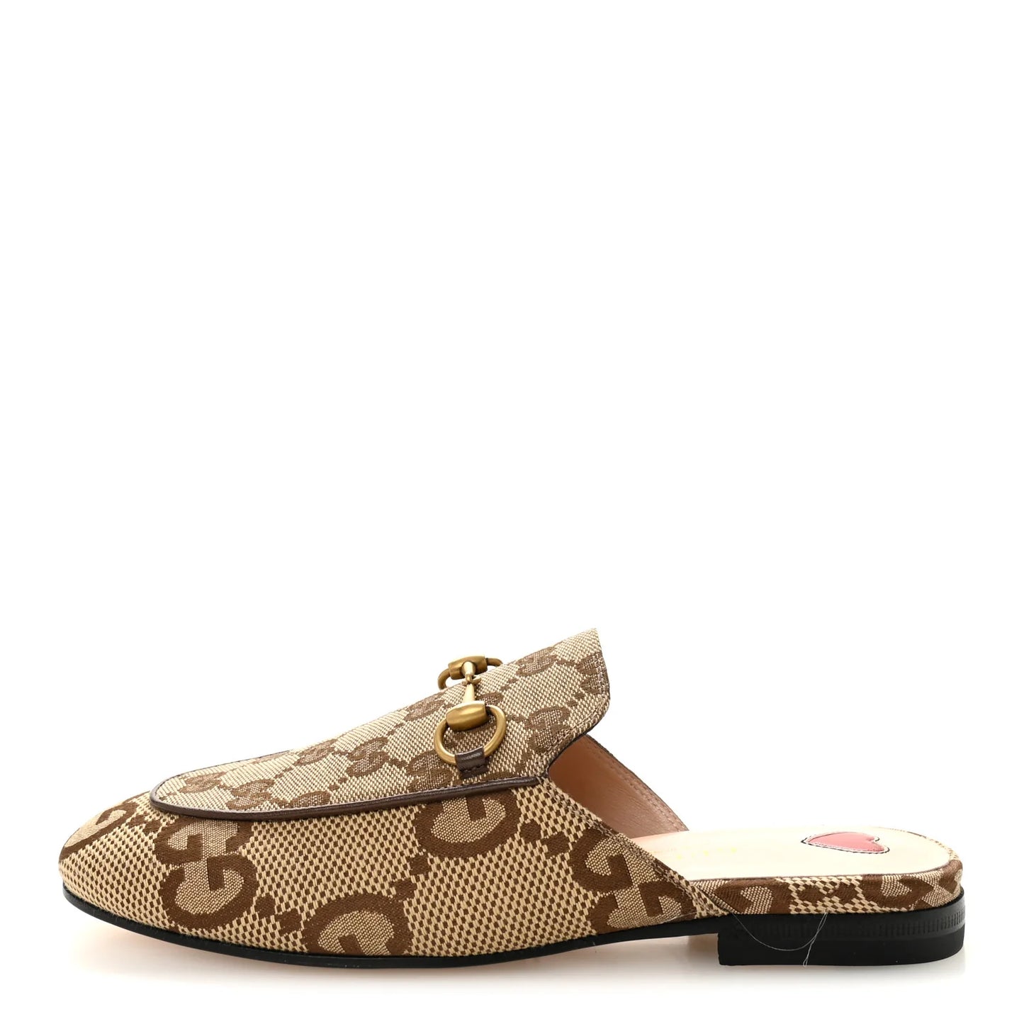 Gucci Beige/Brown GG Canvas Princetown Flat Mules