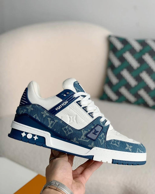 louis vuitton LV Trainer blue White