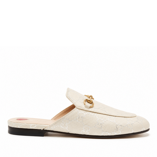 Gucci Grey/Silver Canvas Princetown
