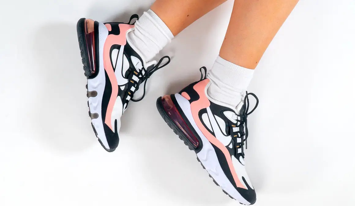 Nike Air Max 270 React Black White Bleached Coral