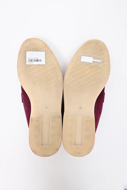 Loro Piana Burgundy suede Bright Amaranth Summer Charms Walk loafers