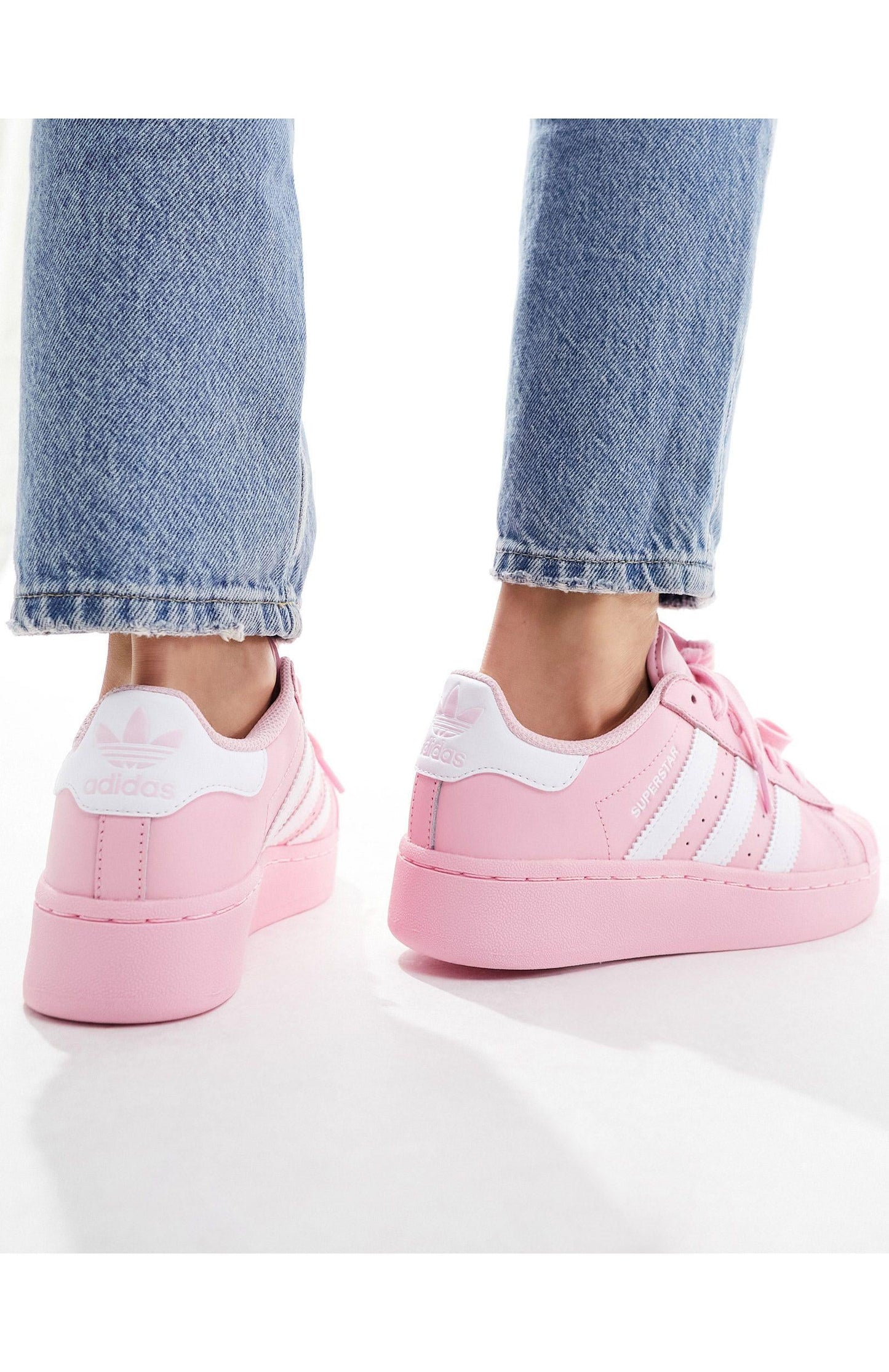 adidas Originals Superstar XLG trainers in pink and white