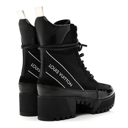 Louis Vuitton Suede Calfskin Mesh Logo Laureate Platform