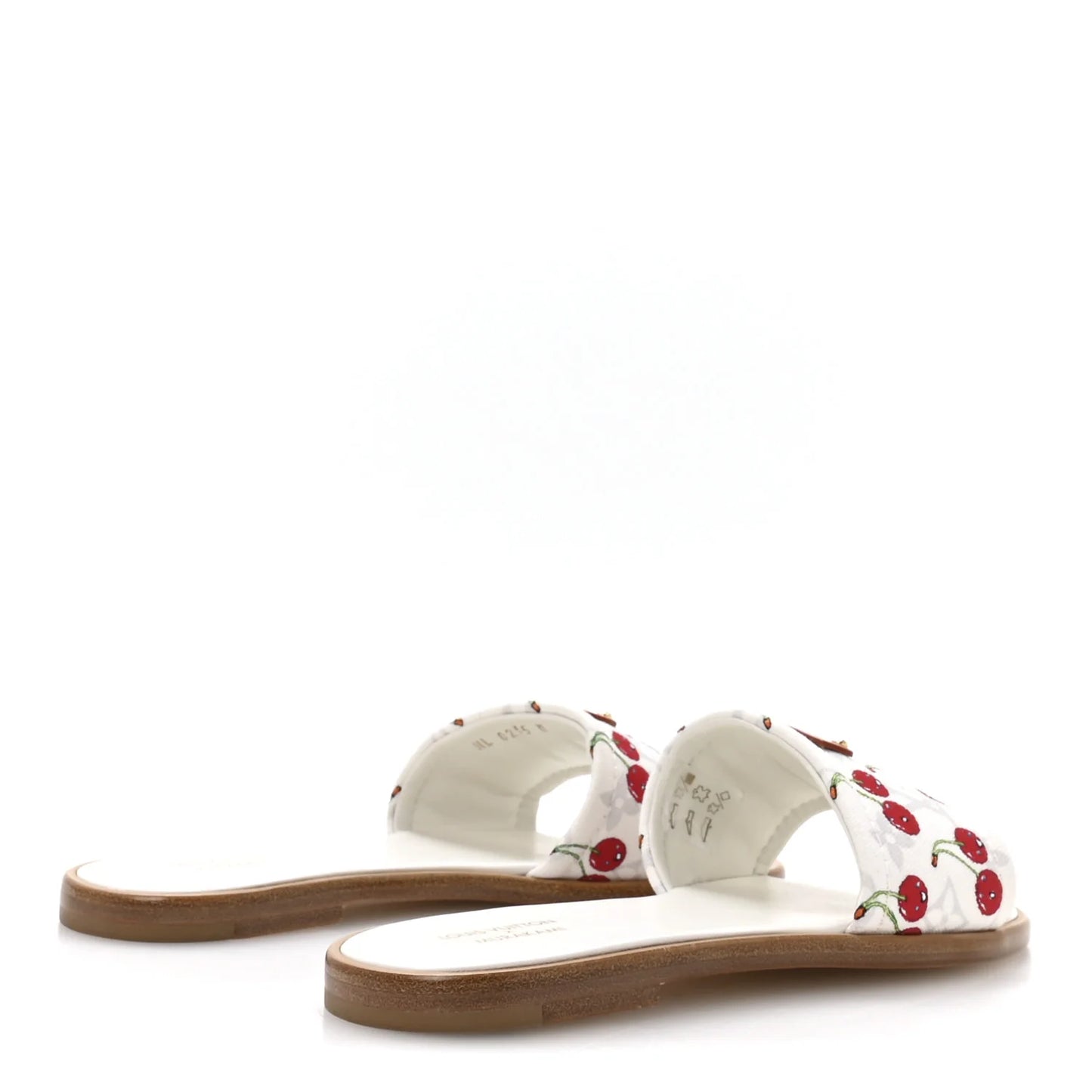 louis vuitton Cherry Lily Flat Mule X Takashi Murakami White