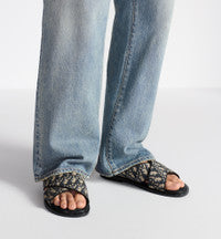 Dior Alias Sandals Blue Oblique
