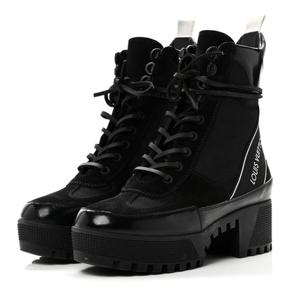 Louis Vuitton Suede Calfskin Mesh Logo Laureate Platform