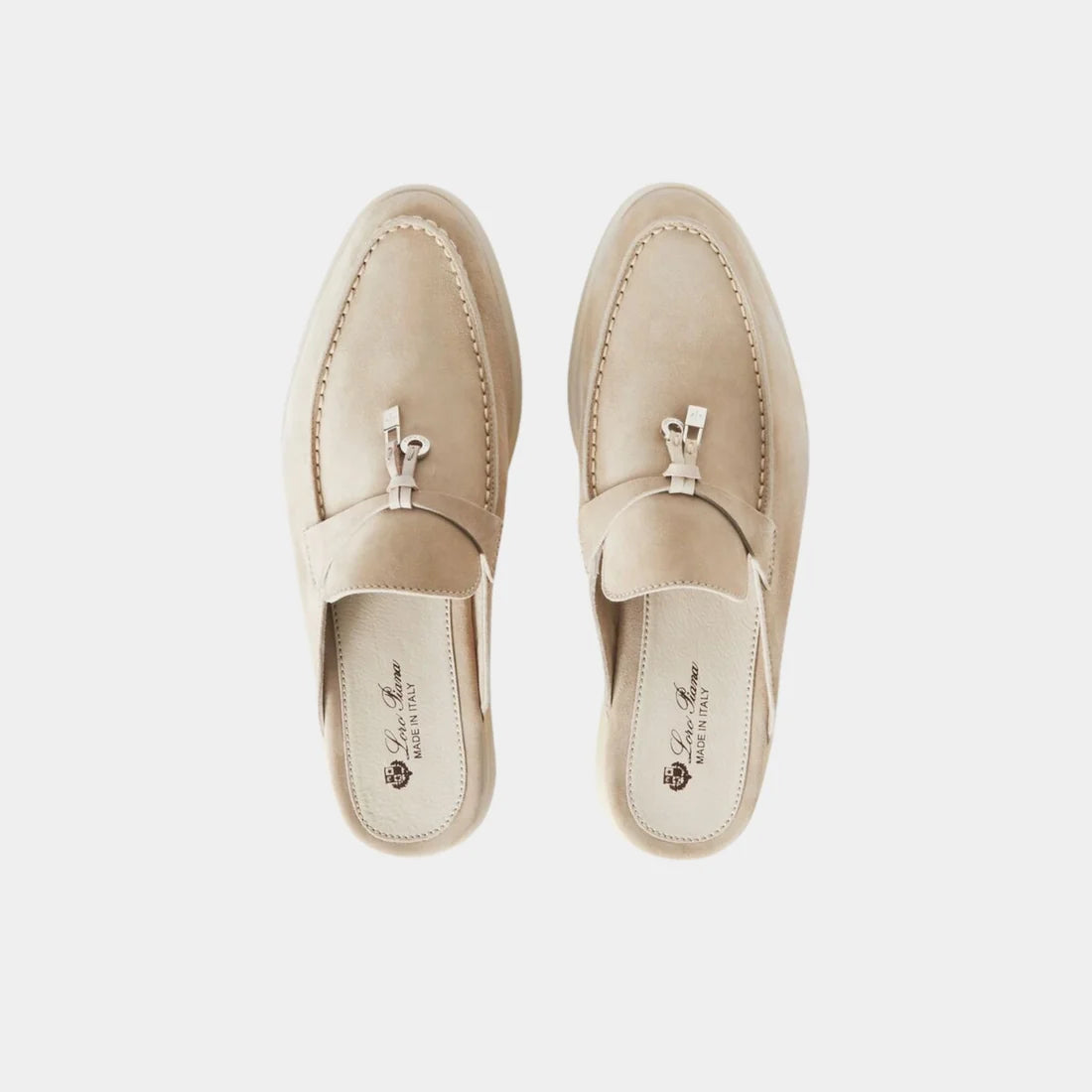 LORO PIANA Babouche Charms Walk Loafers Suede