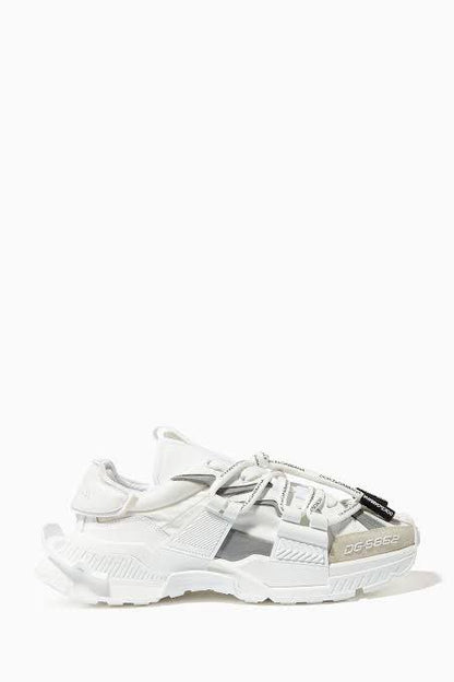 Buy Dolce & Gabbana White Space Sneakers in Mixed Materials