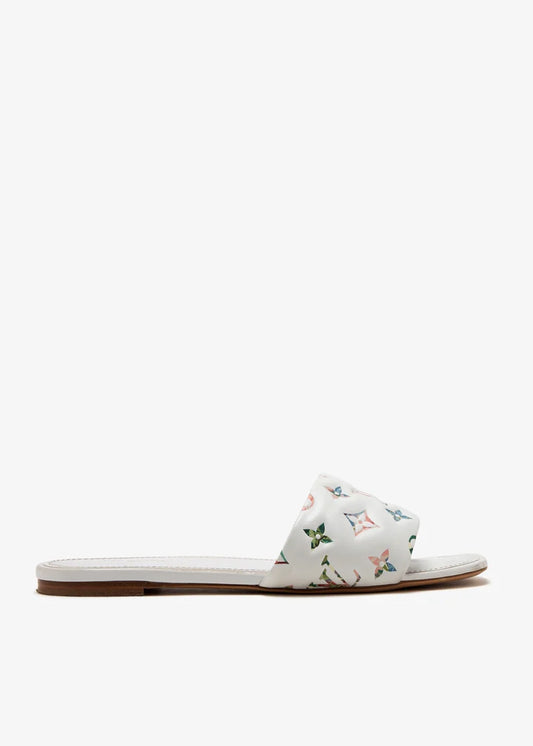 louis vuitton 6AM Flat Mule Takashi Murakami White