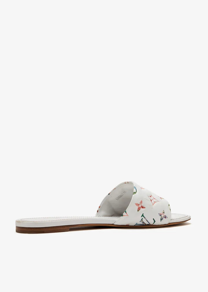 louis vuitton 6AM Flat Mule Takashi Murakami White