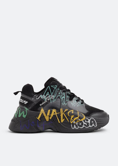 Naked Wolfe Titan Graffiti Sneakers